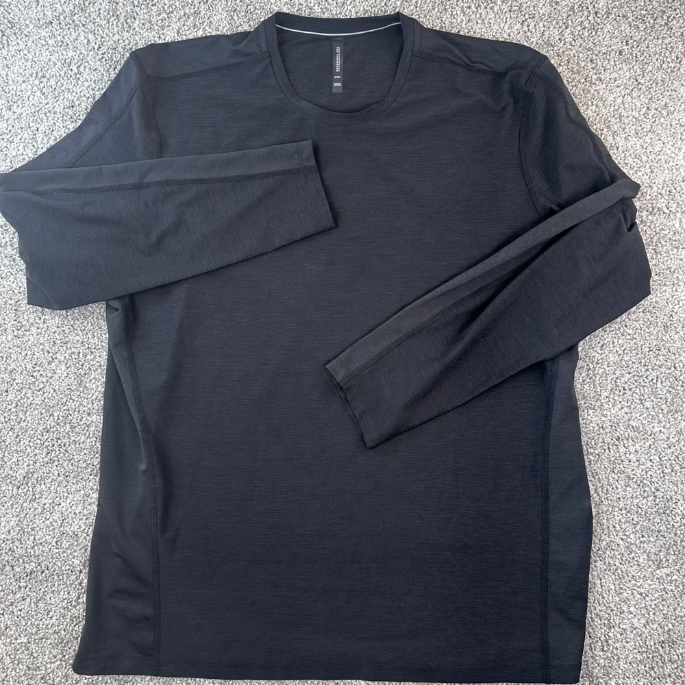 Ten Thousand Versatile L/S Shirt Mens XXL Black Training Gym Athleisure Walk - Picture 2 of 7
